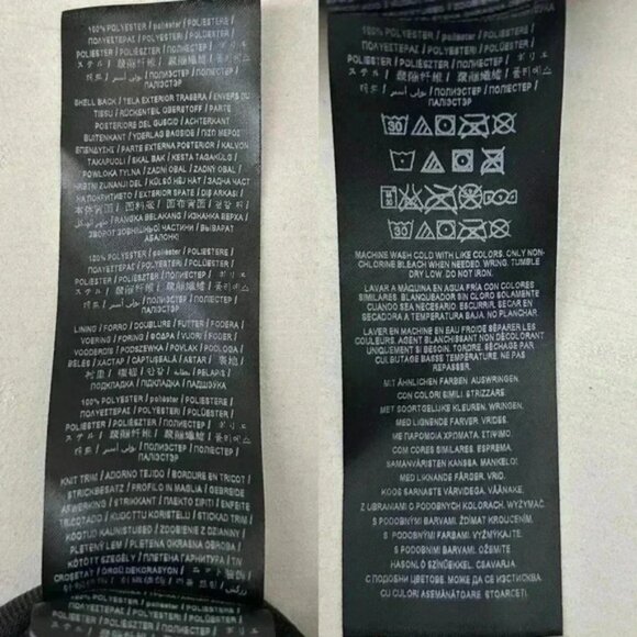 Guess Mens Bomber Jacket Hooded Casual Fall Navy Blue and Black Size Medium - Picture 11 of 12